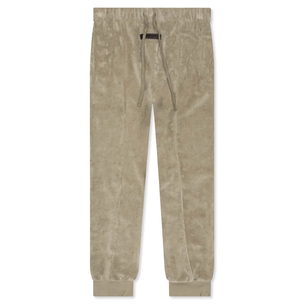 ESSENTIALS WOMEN'S VELOUR PANT - OAK - 1