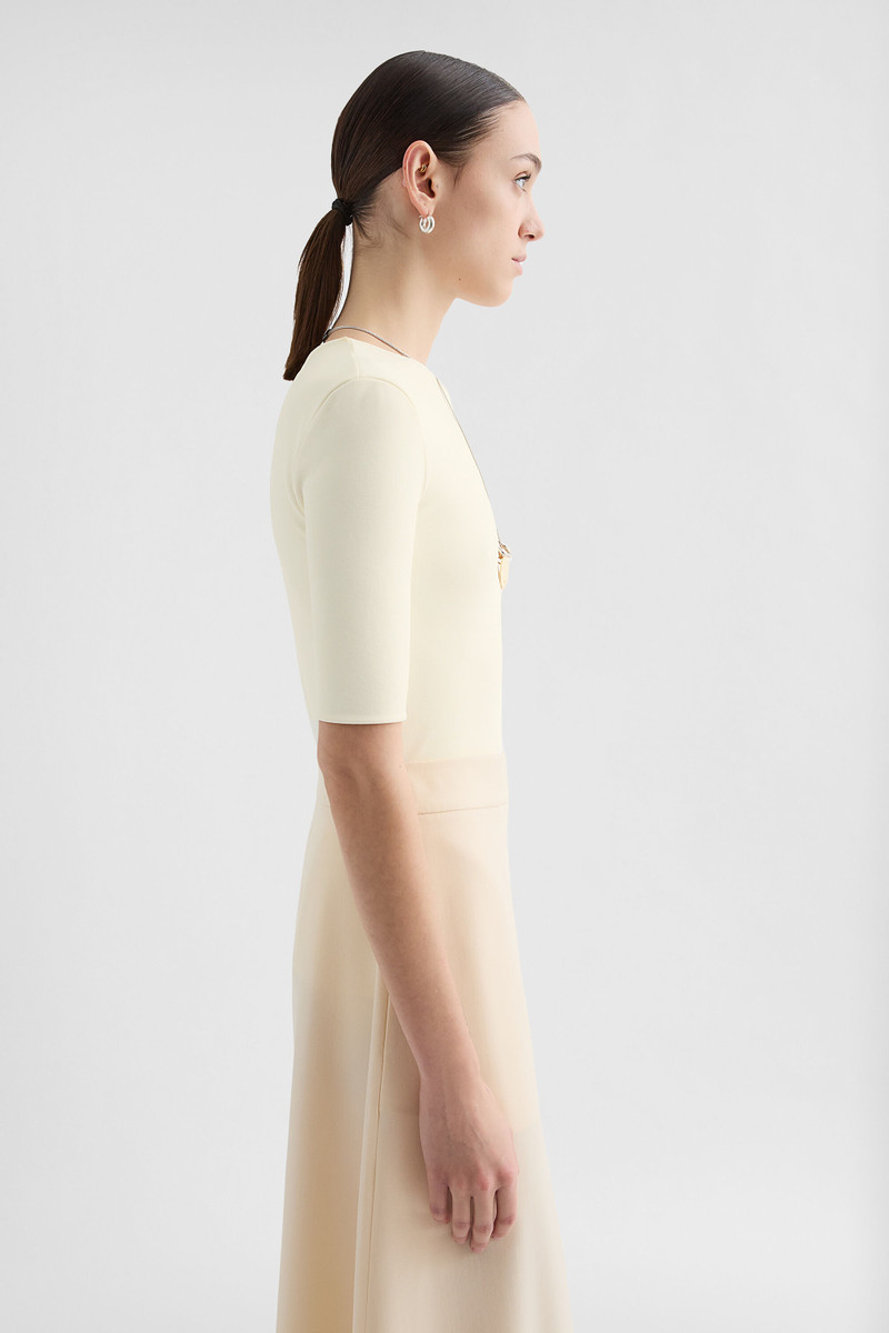 Fluid Viscose Crew-Neck Top 3