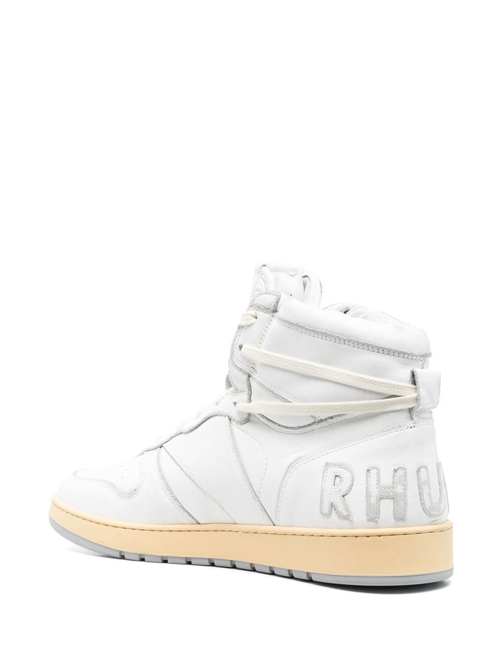 logo patch hi-top sneakers - 3