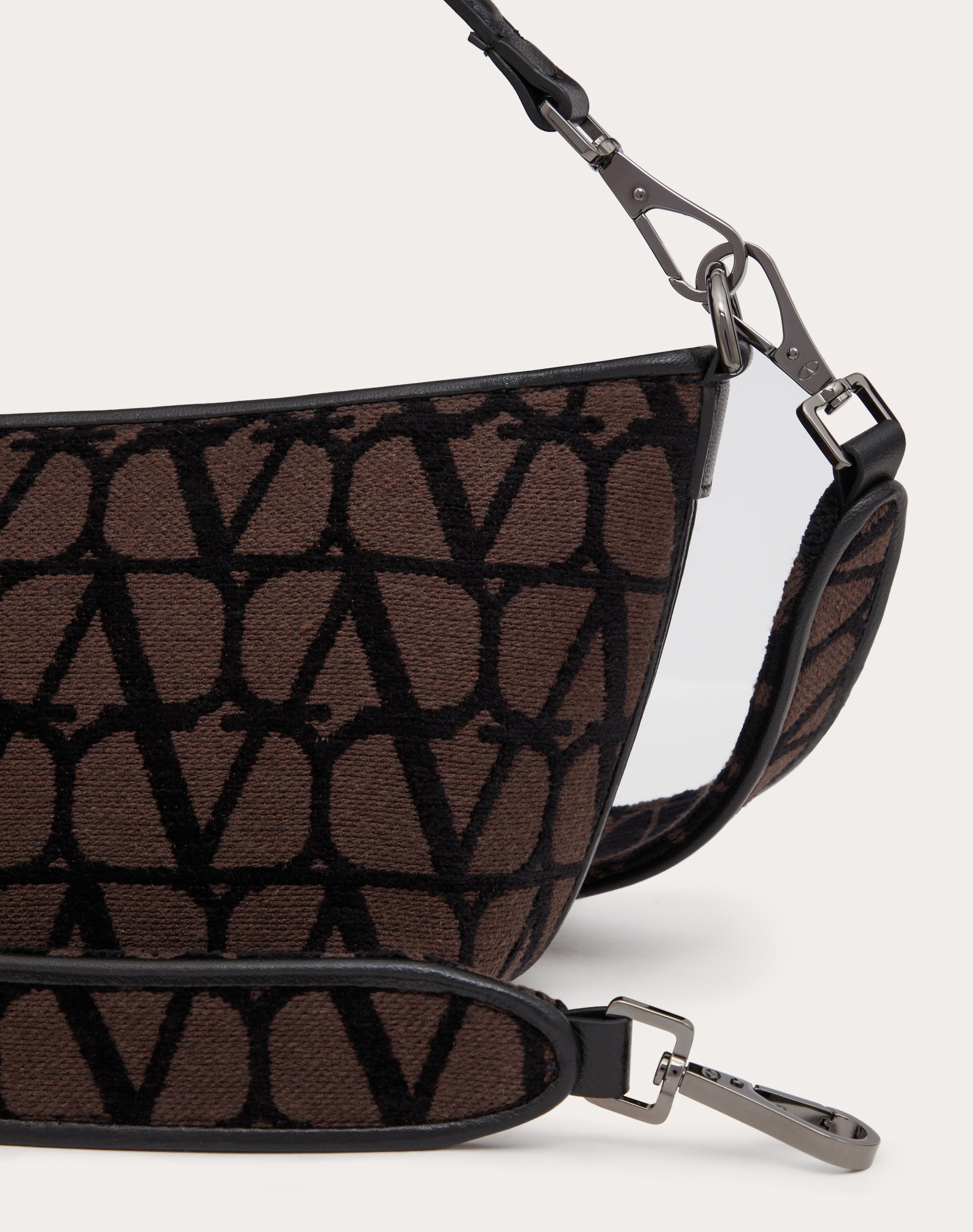 TOILE ICONOGRAPHE SHOULDER BAG WITH LEATHER DETAILS - 8