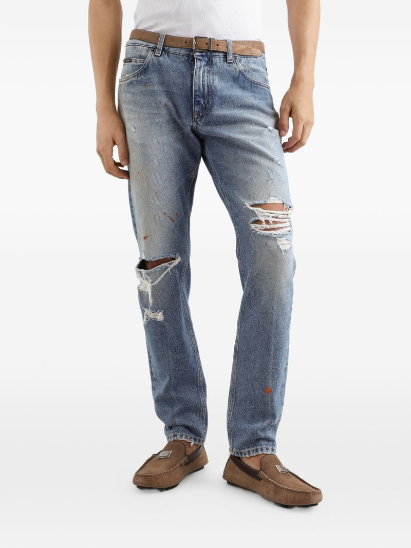 ripped logo-plaque jeans 4