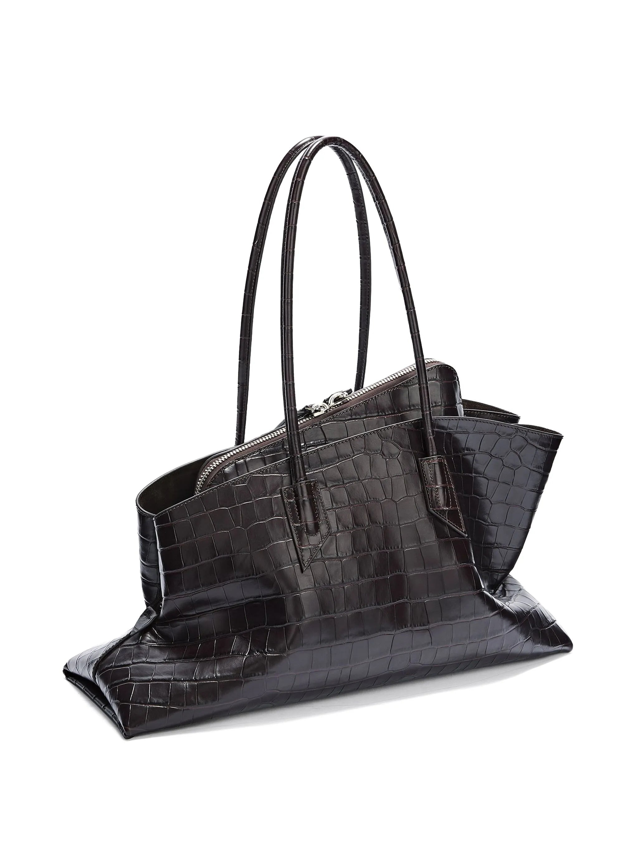トートバッグ THE ATTICO FW25 LA PASSEGIATA MEDIUM (WAH00054LBT021PR 207) La Passeggiata Medium'' black top handle for Women | THE ATTICO®