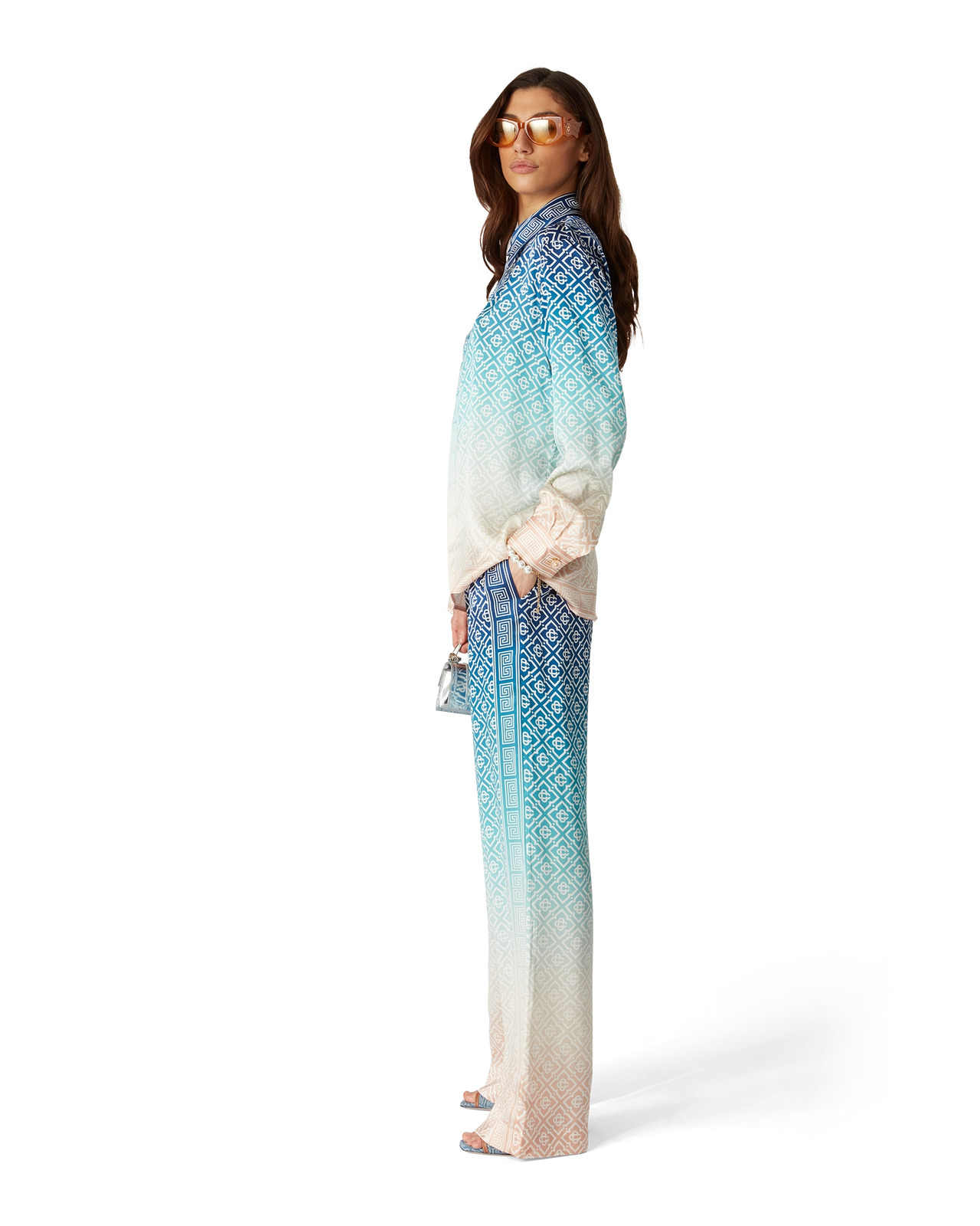 Jacquard Gradient Silk Trousers | Casablanca Paris - 2