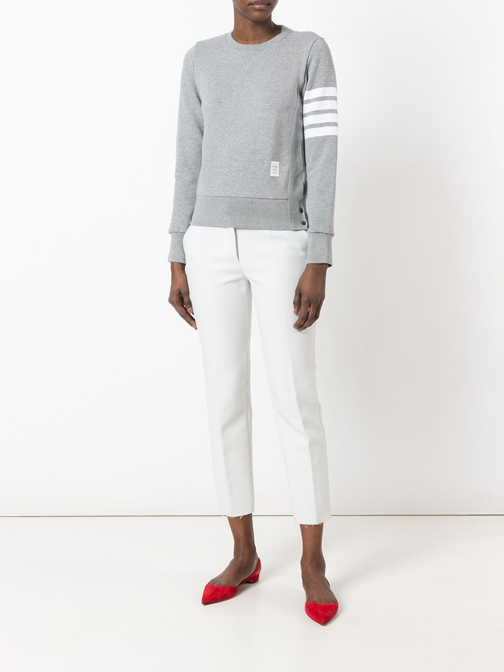 Thom Browne Women Sweatshirt With Stripes - 2