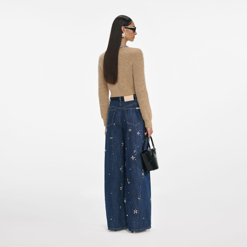 self-portrait Brown Embellished Trim Cardigan outlook