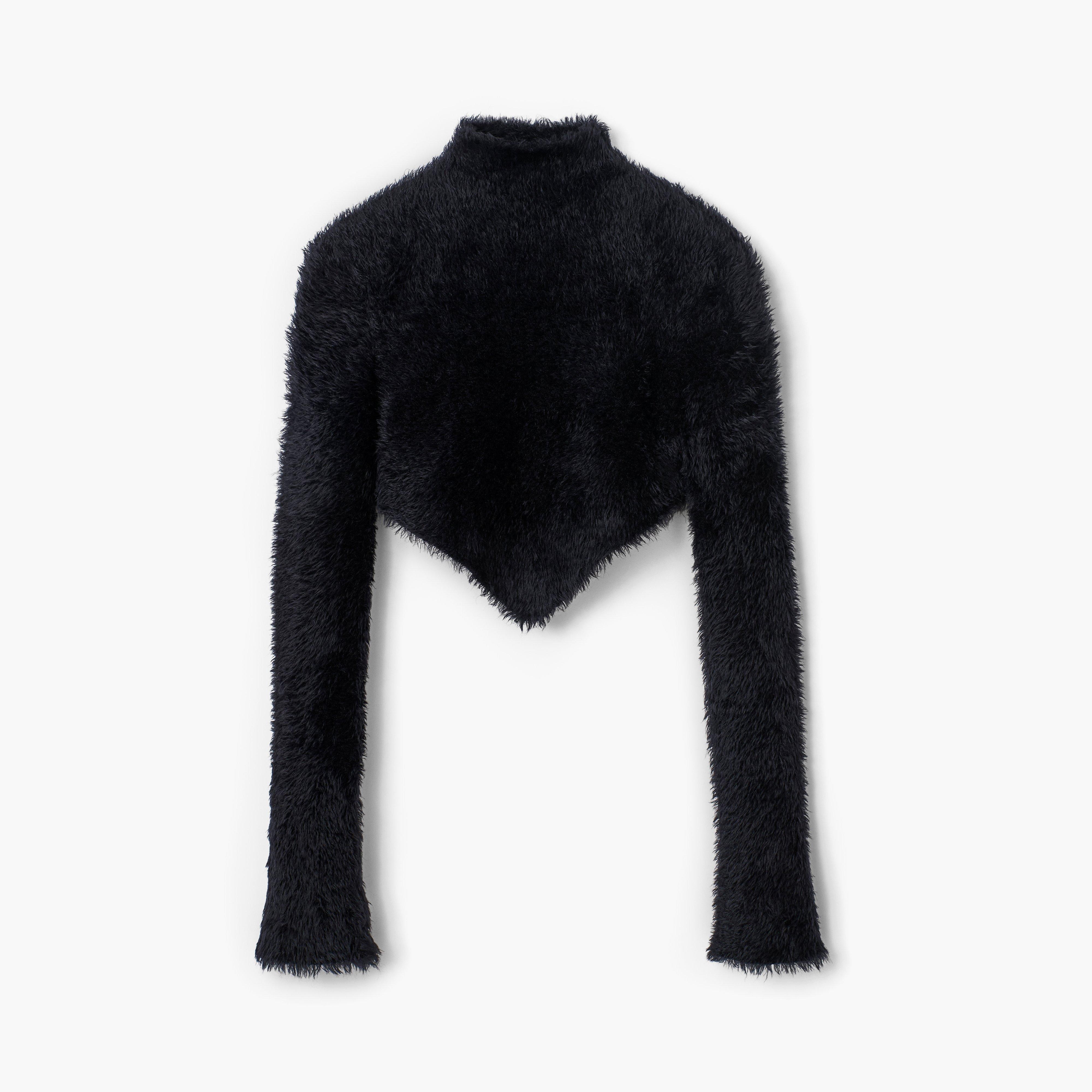HAIRY GRUNGE POINTED SWEATER - 2