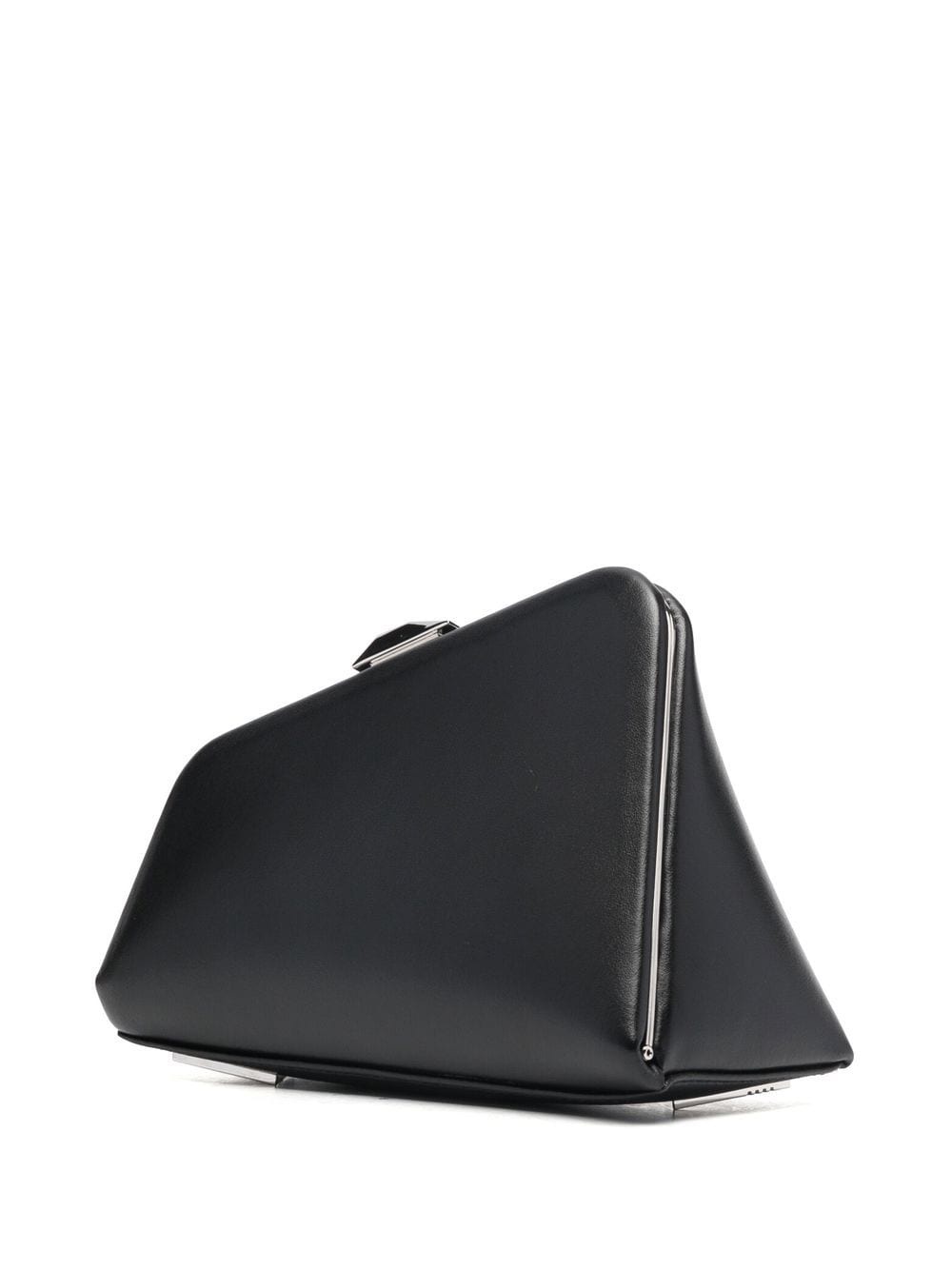 Midnight leather clutch bag - 3