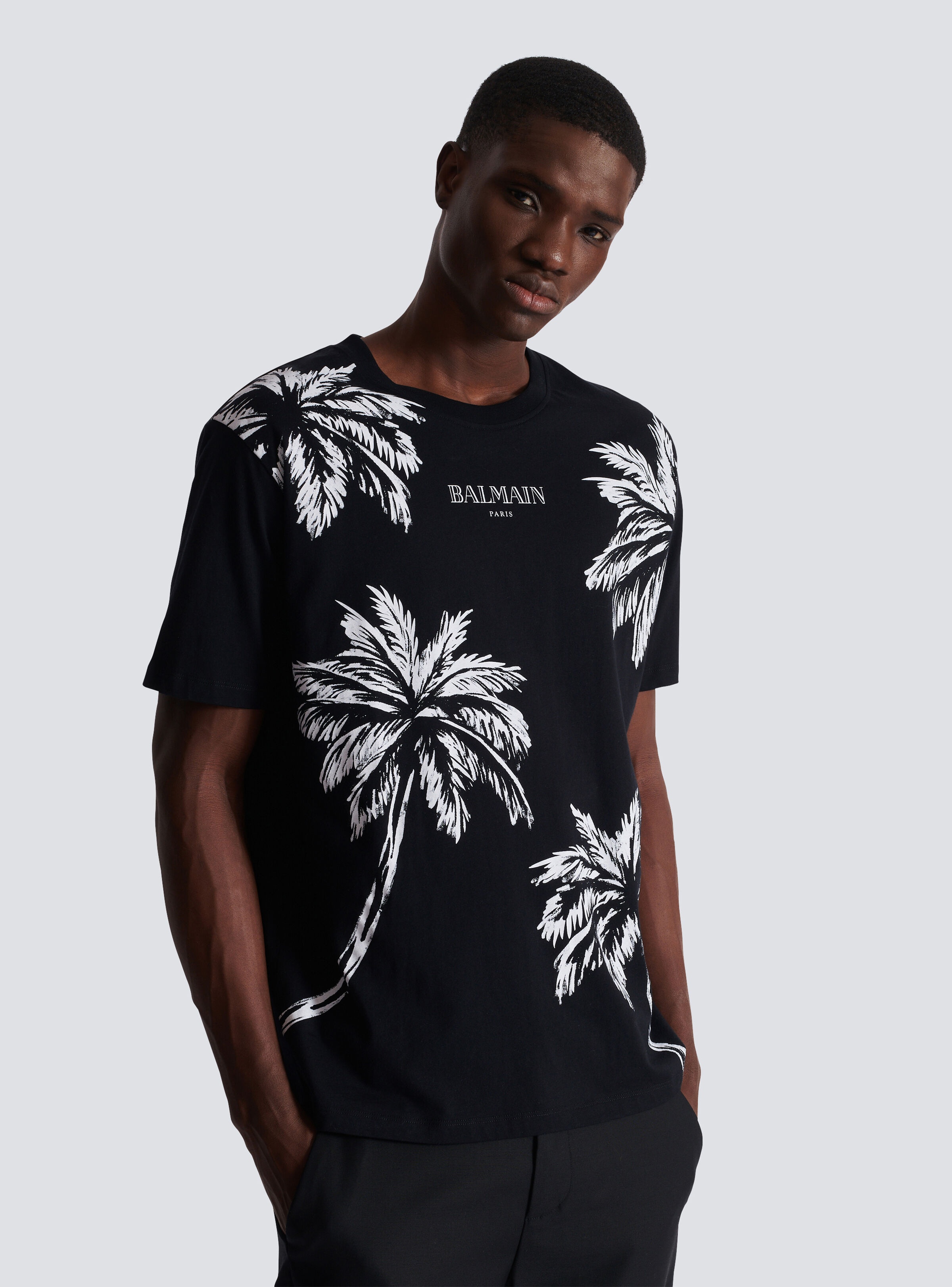 Vintage Balmain T-shirt with palm tree print - 6