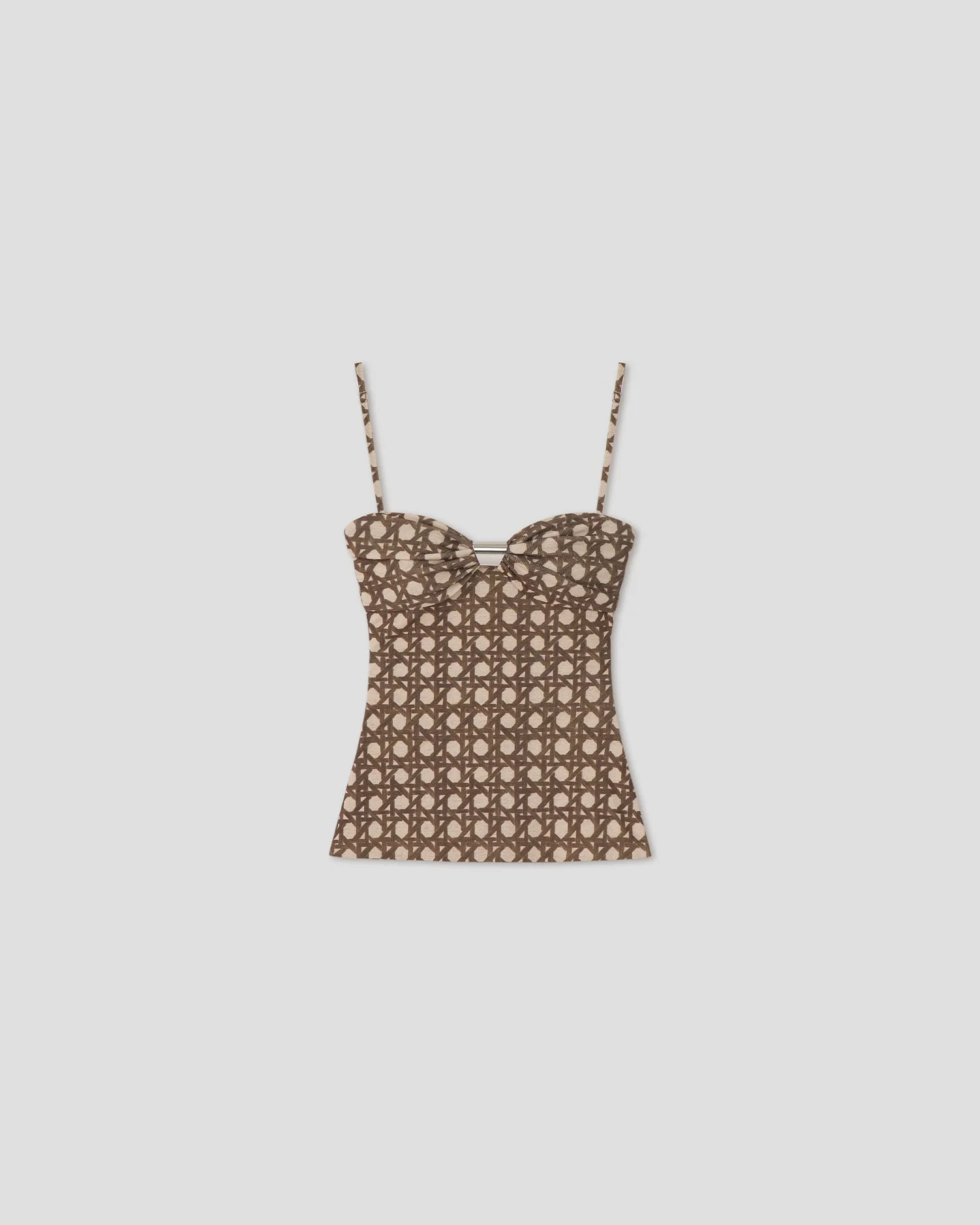 Mesh Jersey Draped Bralette Top - 1