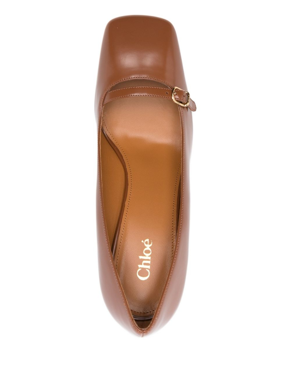 75mm Janis buckle-detail flared pumps - 4