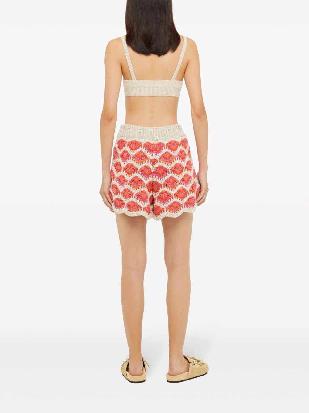 Hawa Mahal crochet-knit shorts - 4
