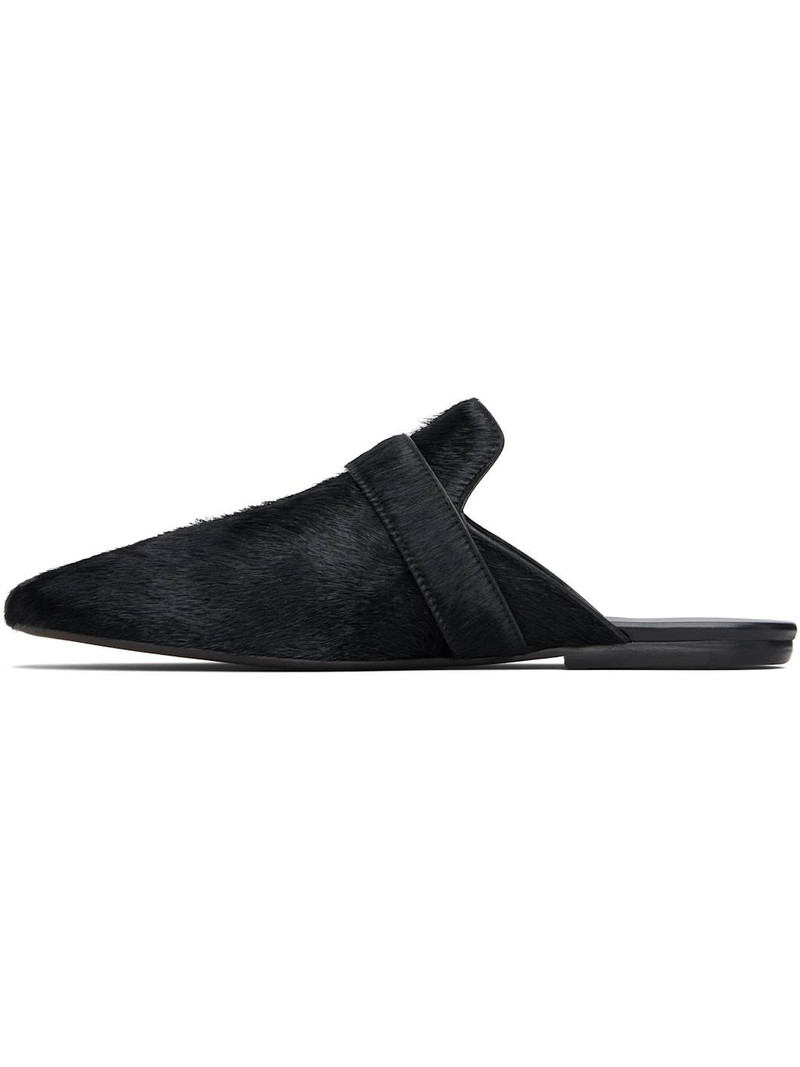 Dries Van Noten Black Hair-On Leather Loafers outlook