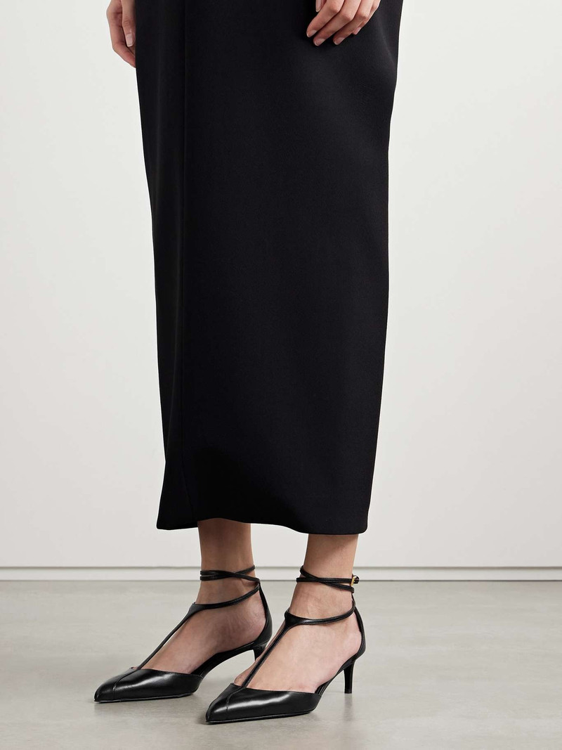 KHAITE Mia leather pumps Black outlook