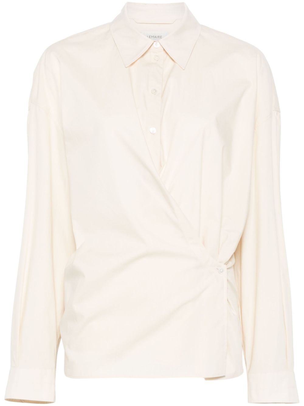 straight-collar twisted shirt - 1