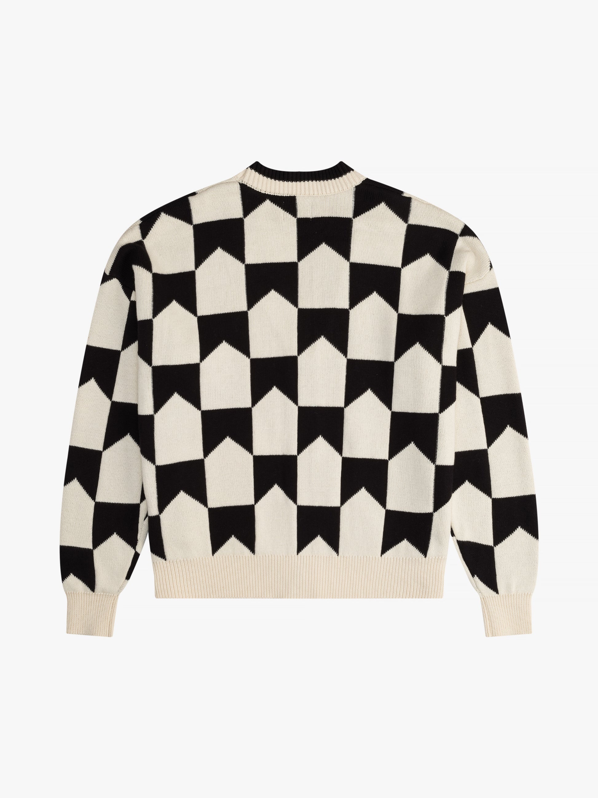CHEVRON CHECKERED KNIT CARDIGAN - 2