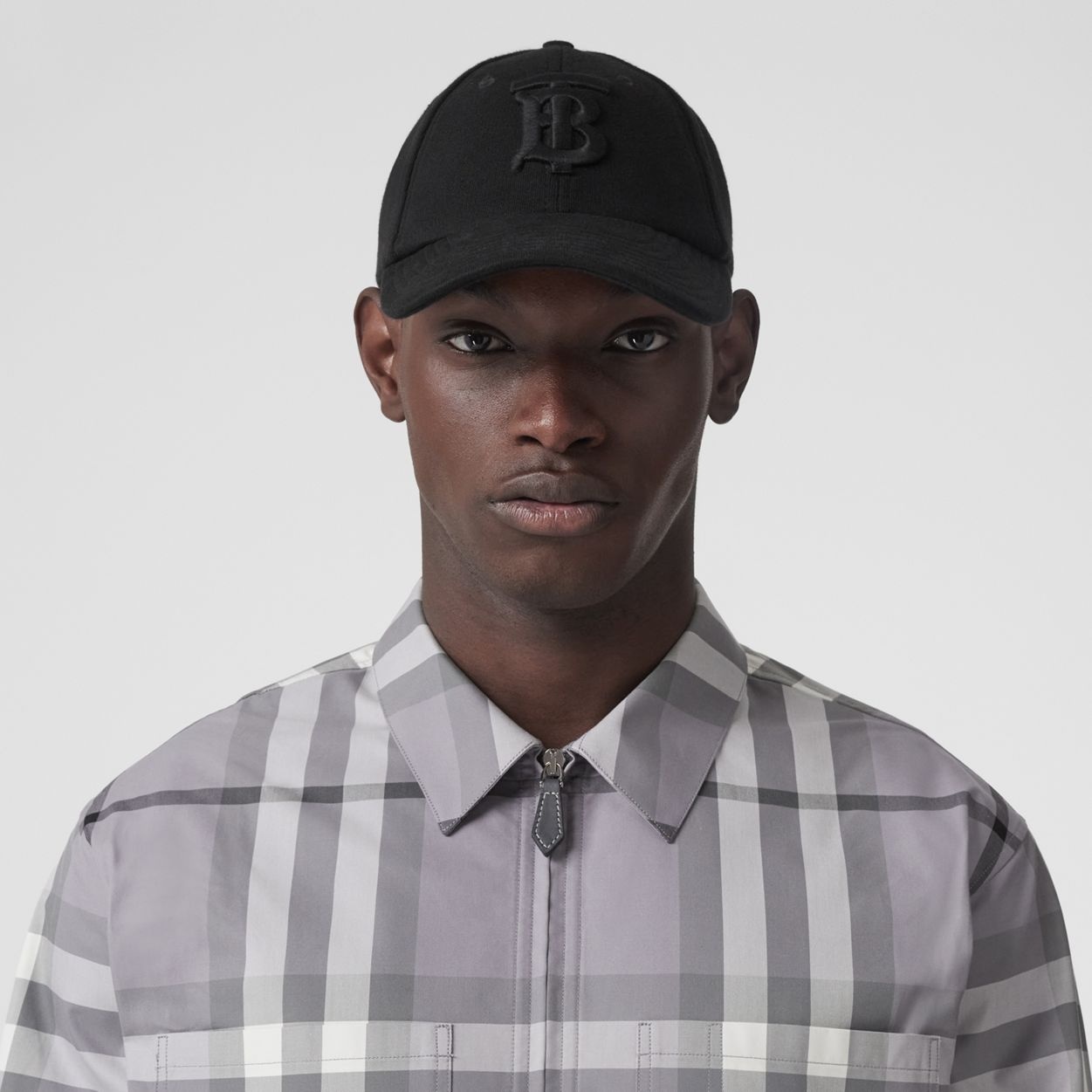 Check Cotton Zip-front Shirt - 3