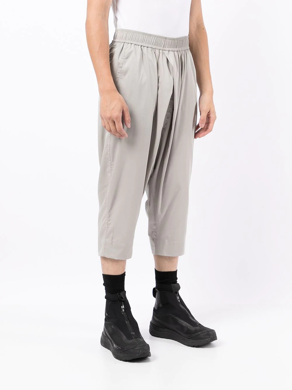 drop-crotch elasticated trousers - 3