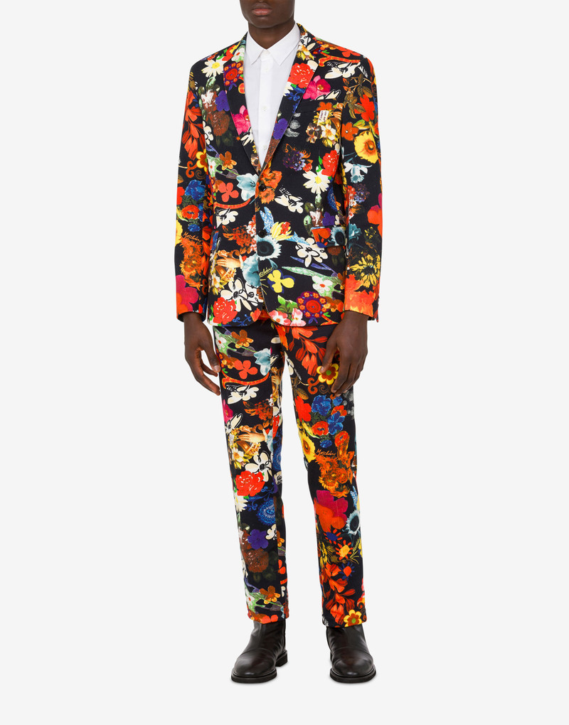 Moschino ALLOVER FLOWERS BULL JACKET outlook