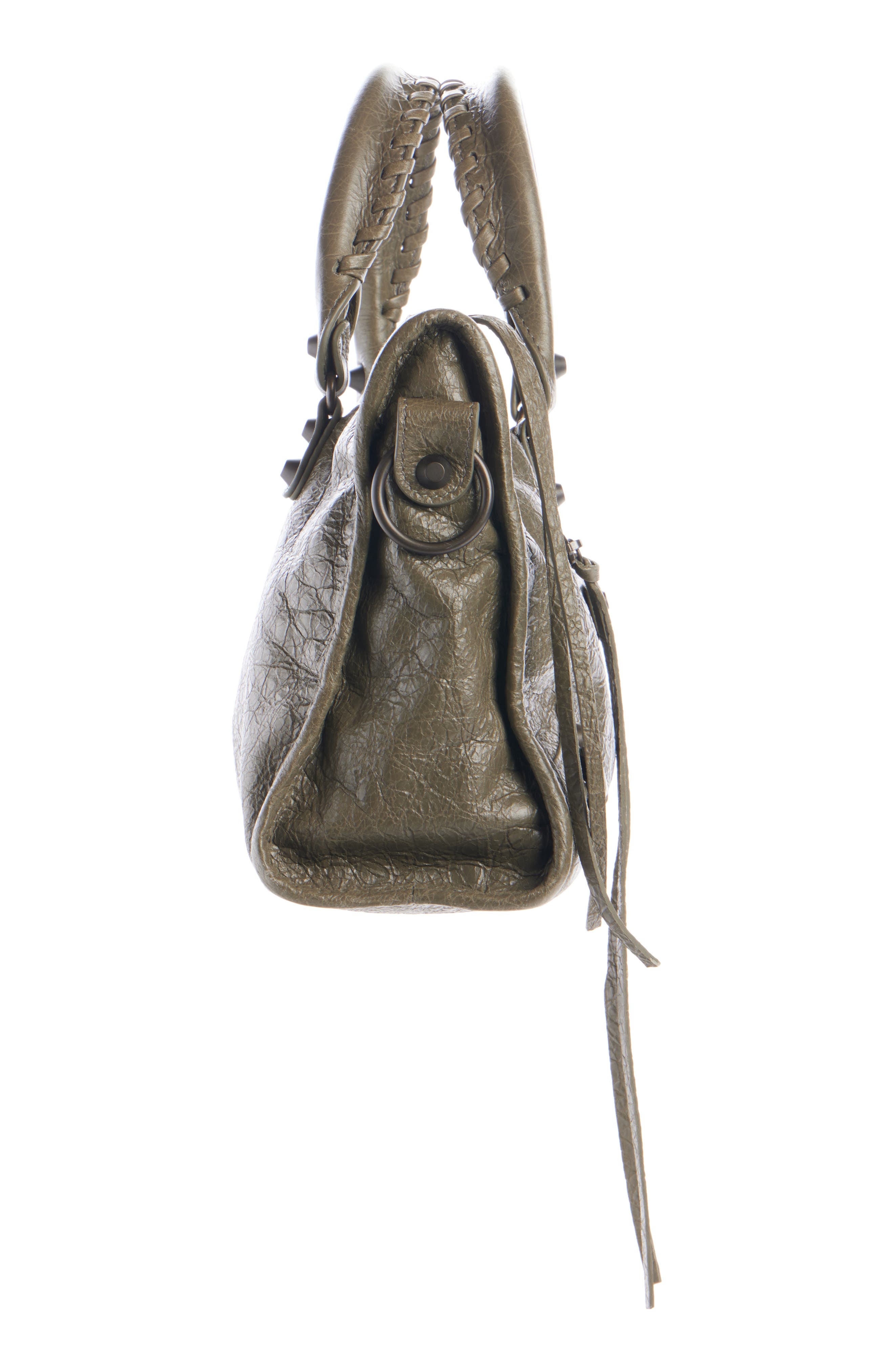 Balenciaga Small Le City Leather Satchel in 3258 Army Green at Nordstrom - 4