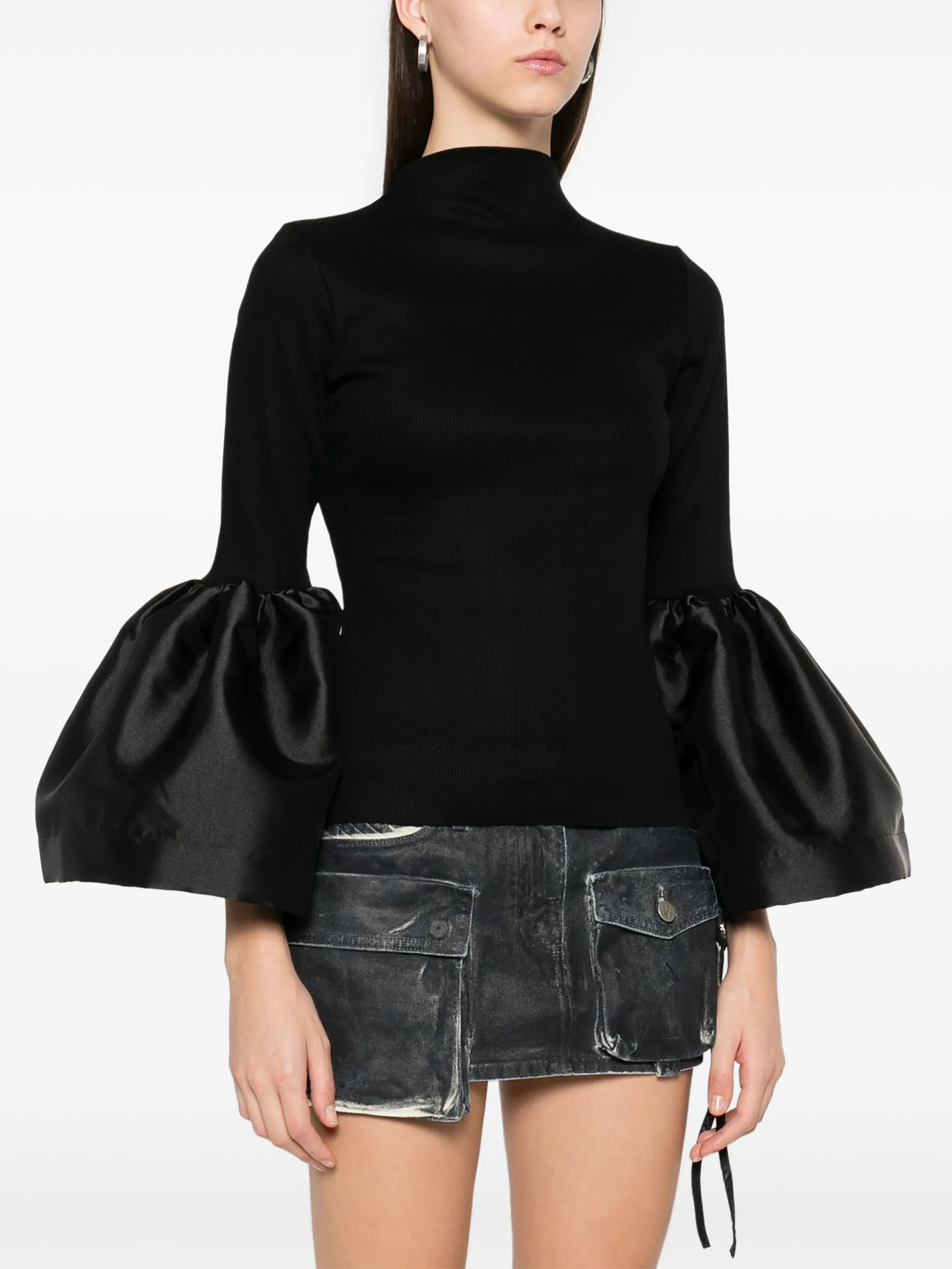 flared-cuff top - 3