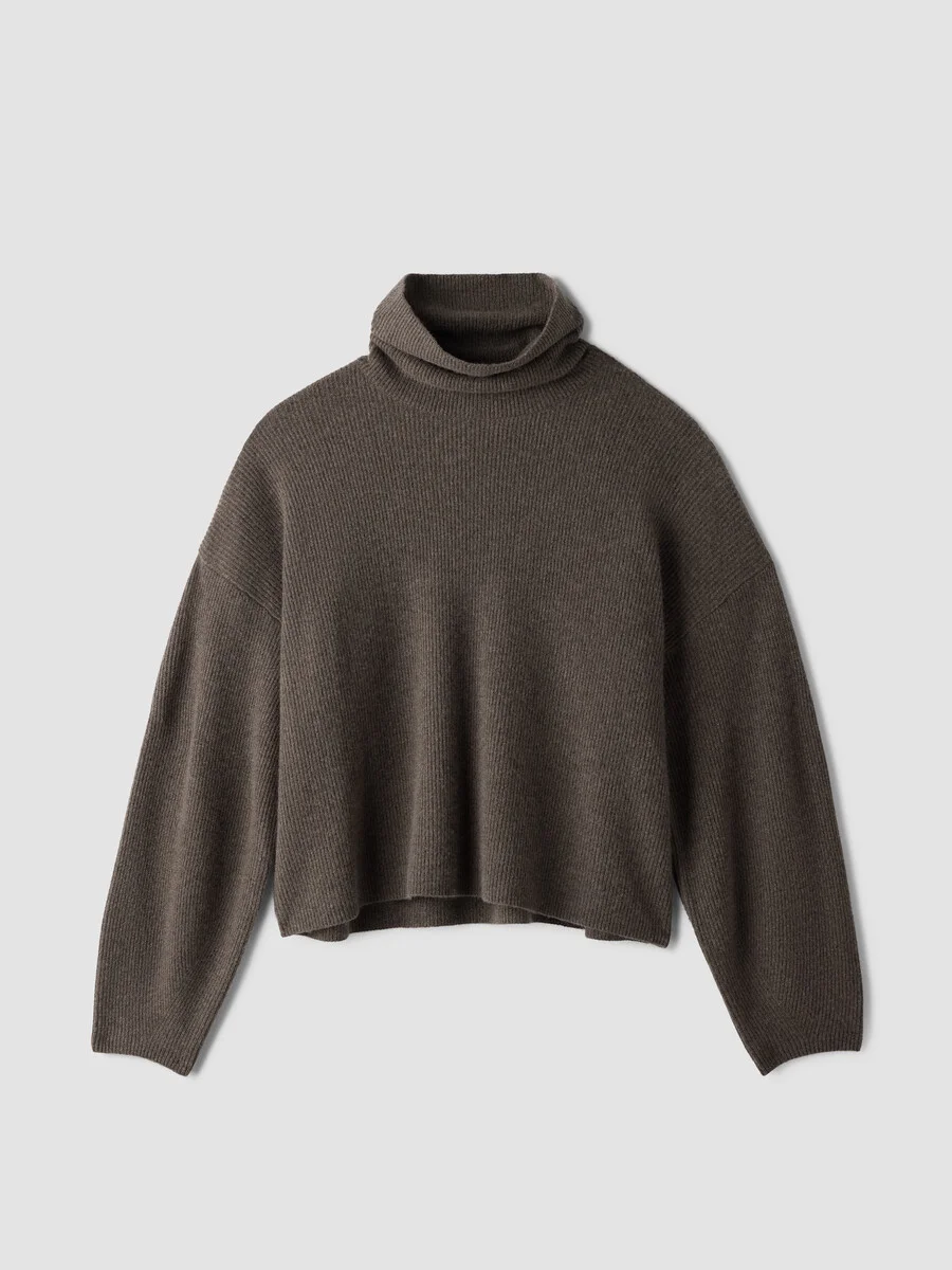 Italian Cashmere Turtleneck Top - 1