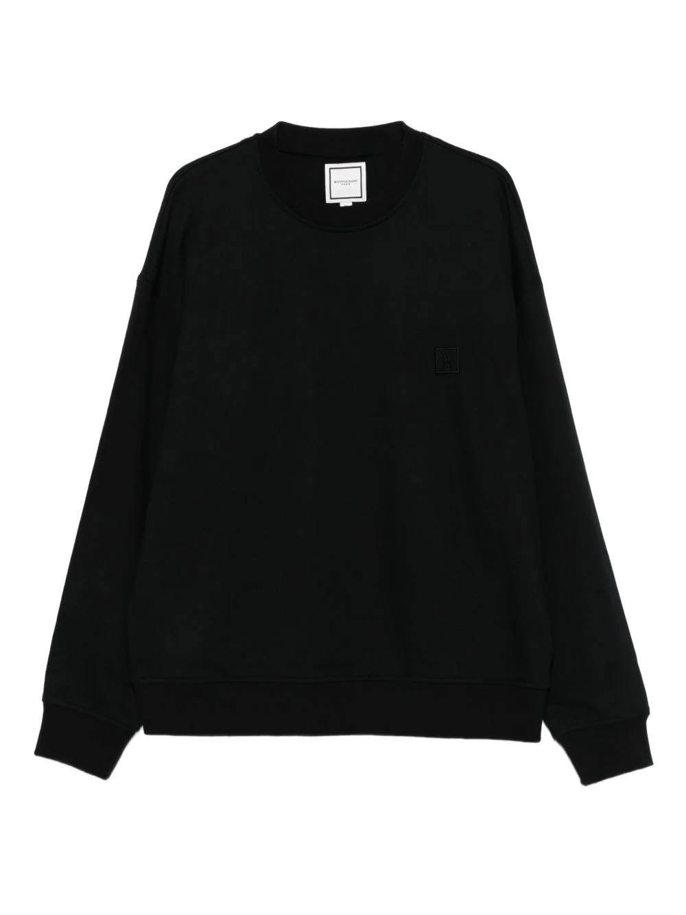 logo-patch long-sleeved sweater - 1