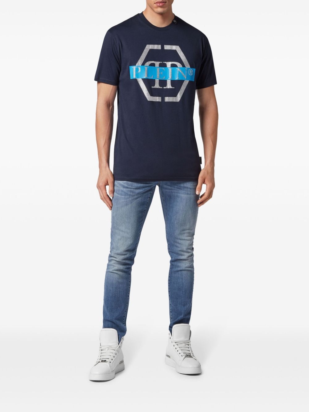 PP Tape-print round-neck T-shirt - 2