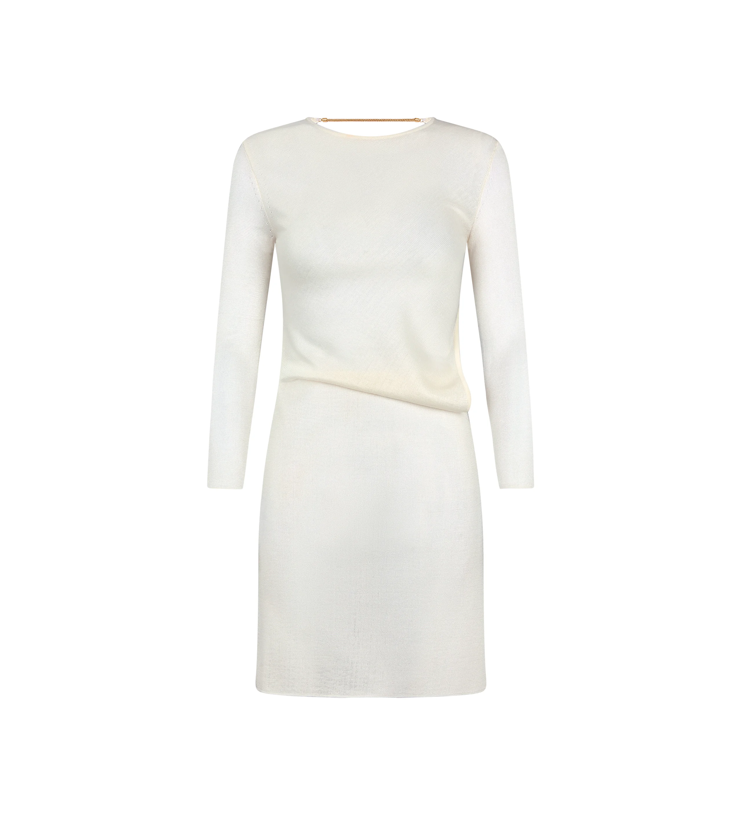 SHORT DRESS WITH CUT OUT AND CHAIN CLOSURE - 1