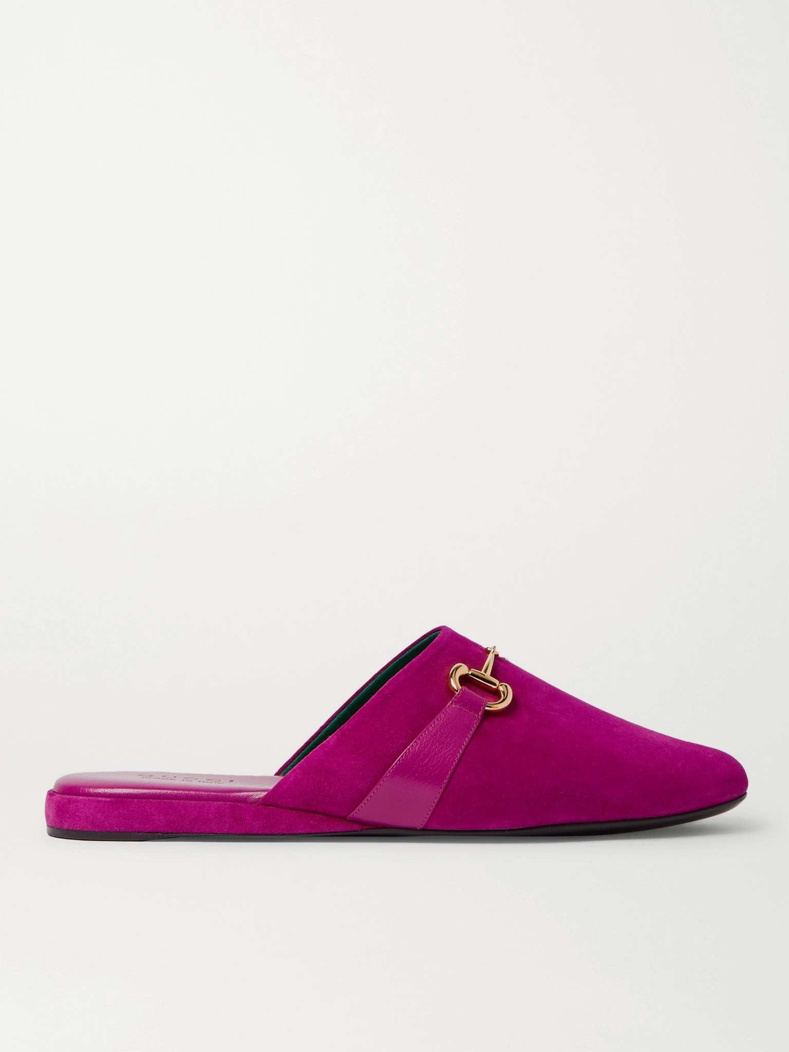 Pericle Horsebit Suede Slippers - 1