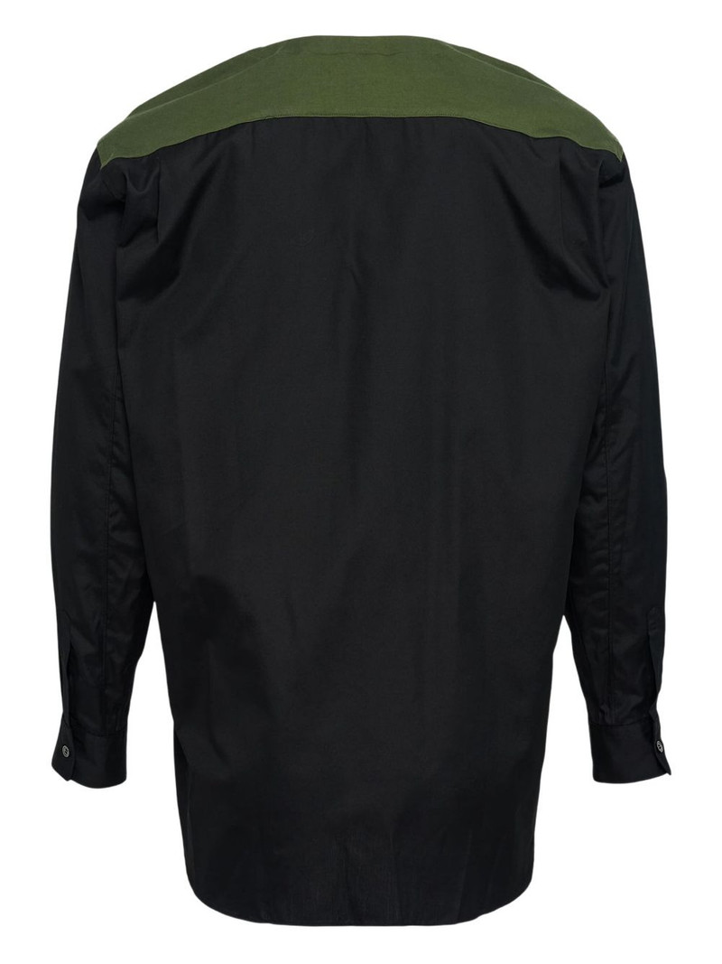 Comme des Garçons Homme Plus tie-neck two-tone shirt outlook