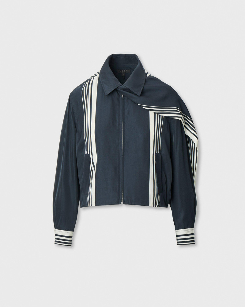 Krista Striped Silk-Blend Jacket 6
