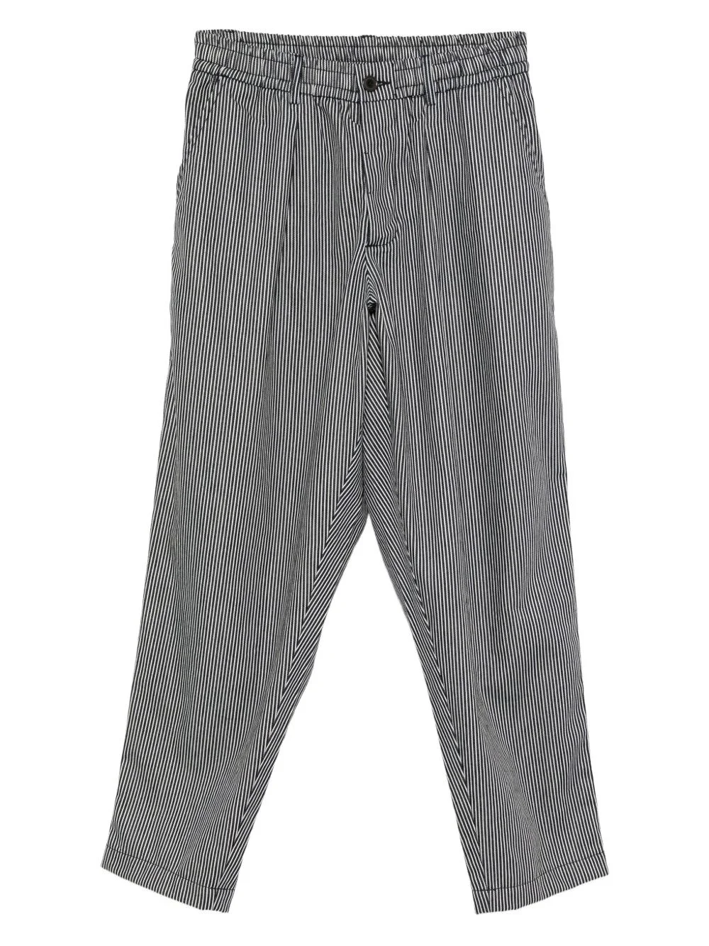 pleated cotton trousers - 1