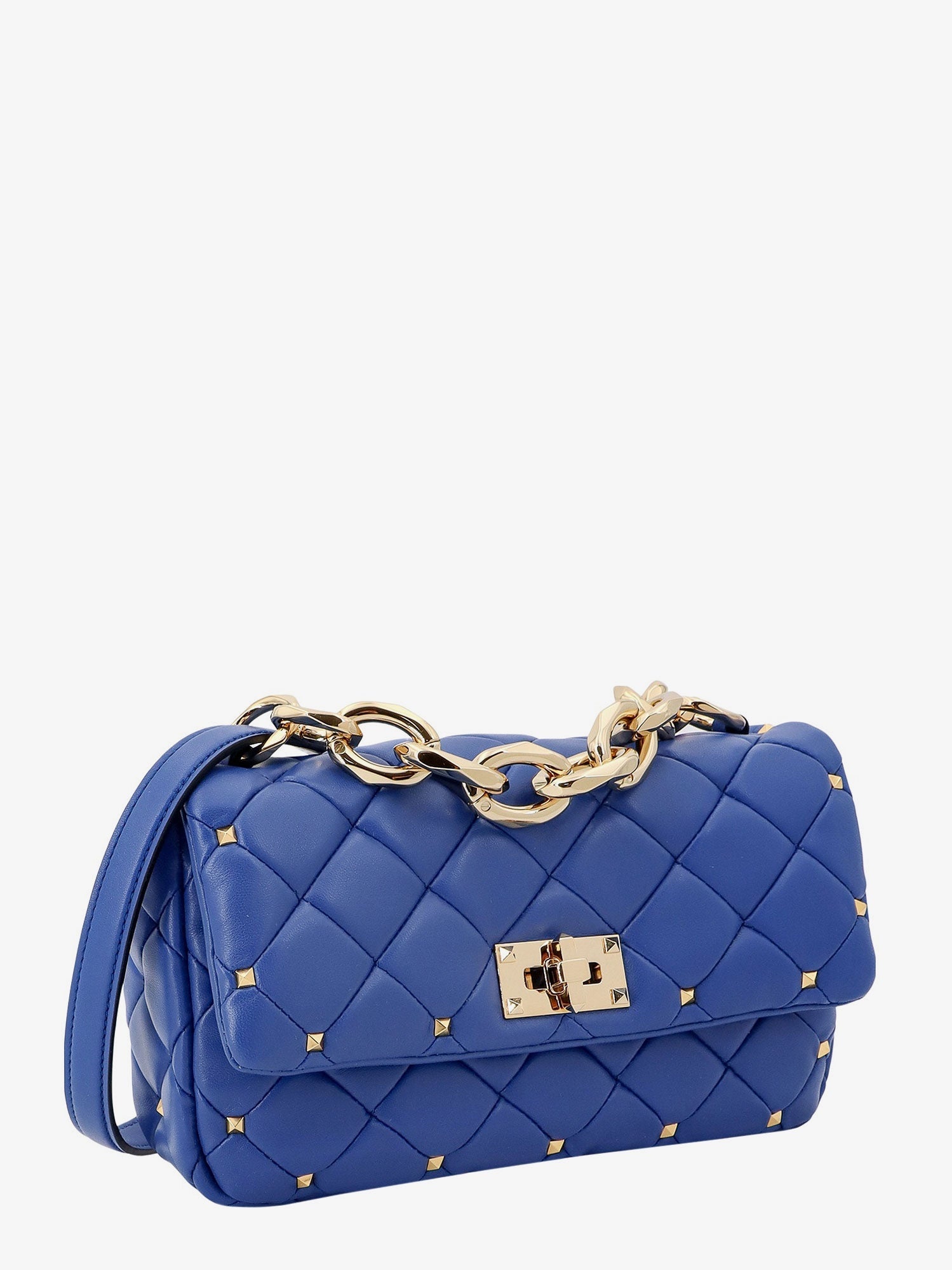 Valentino Garavani Woman Rockstud Spike Woman Blue Shoulder Bags - 3