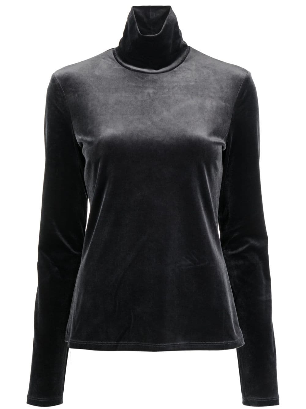 roll-neck velvet top - 1