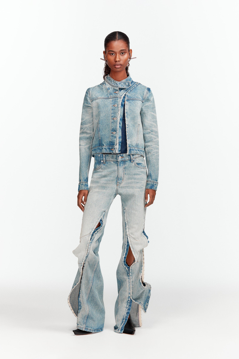 Y/Project Hook and Eye Denim Moto Jacket outlook