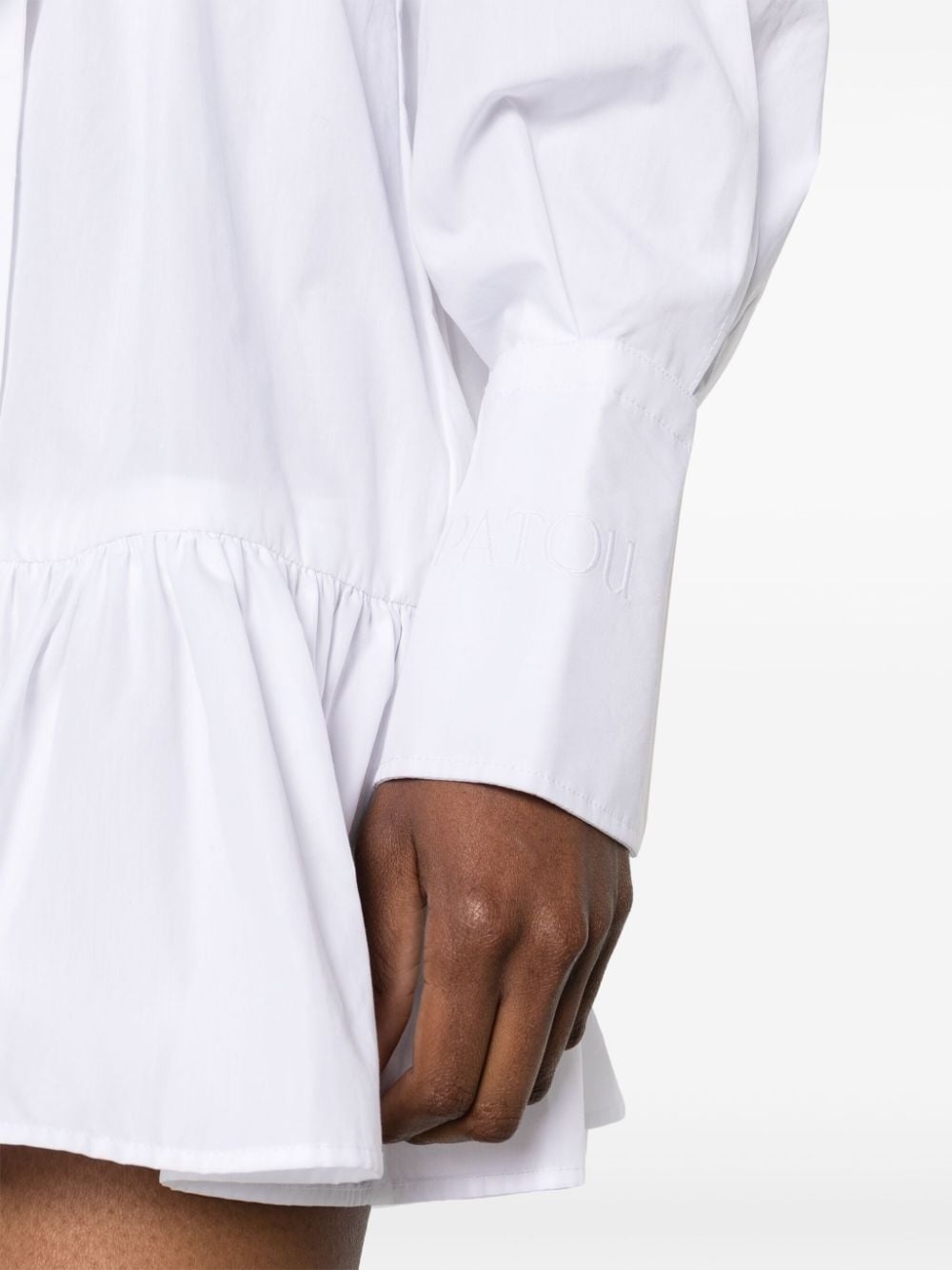 peplum-hem shirt dress - 5