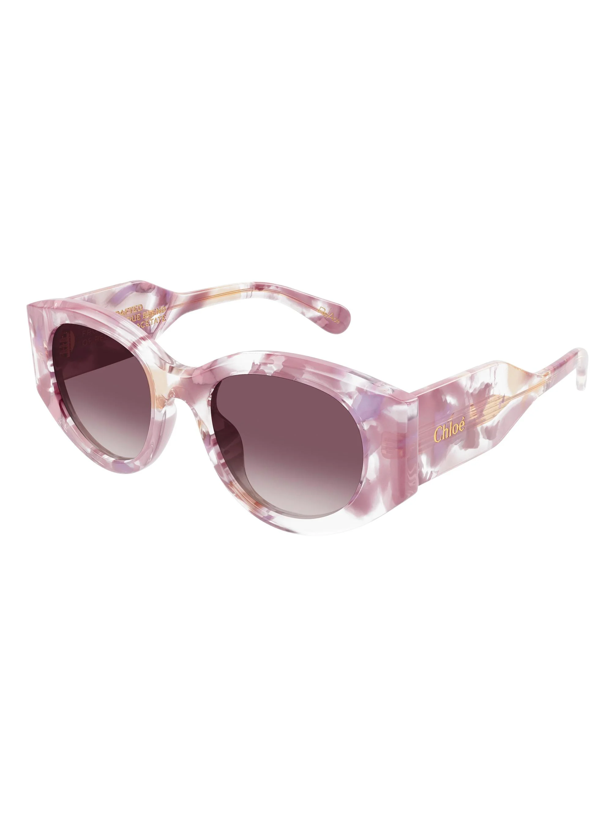 Women's Gayia/Reace 51MM Round Sunglasses - Gradient Pink Havana - 1
