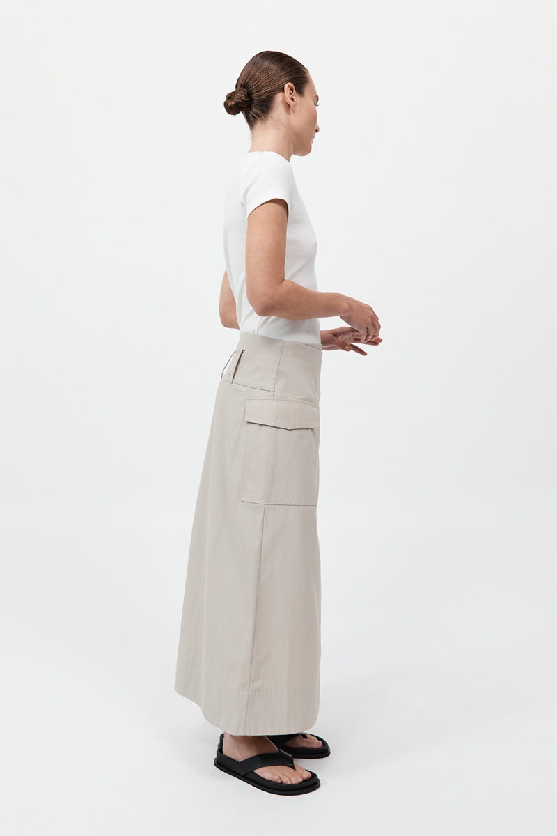 Utility Wrap Skirt - Creme - 7