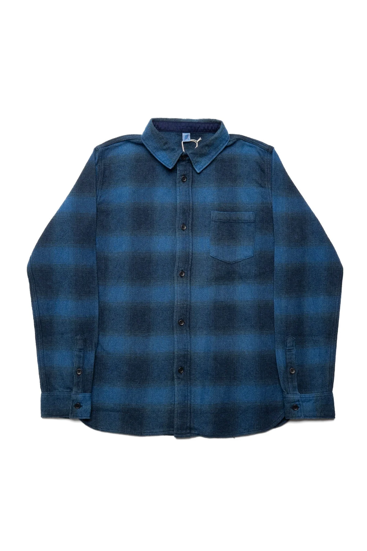 Tweed Check Flannel - Beige + Indigo - 1