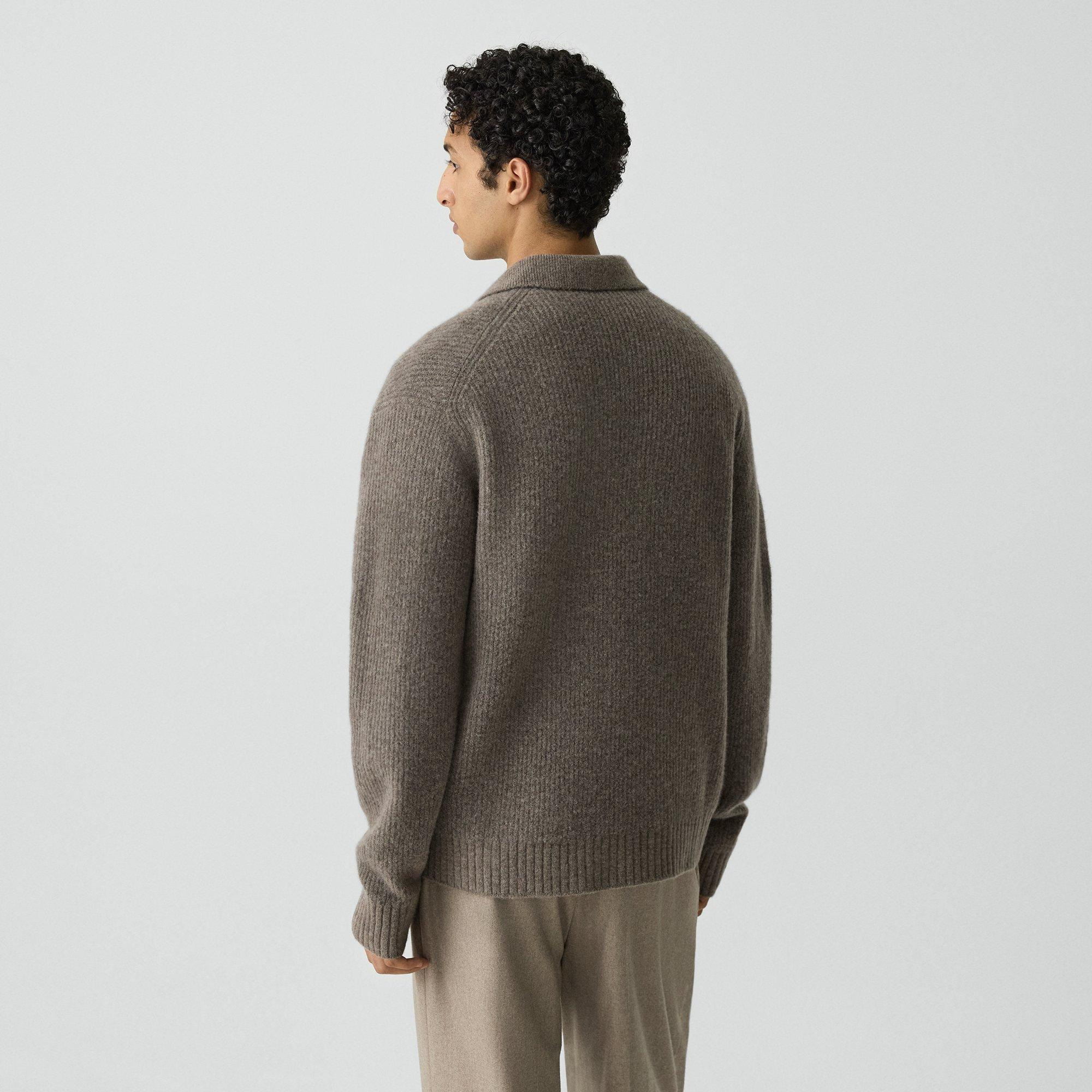 Relaxed Polo Sweater in Astor Wool - 4