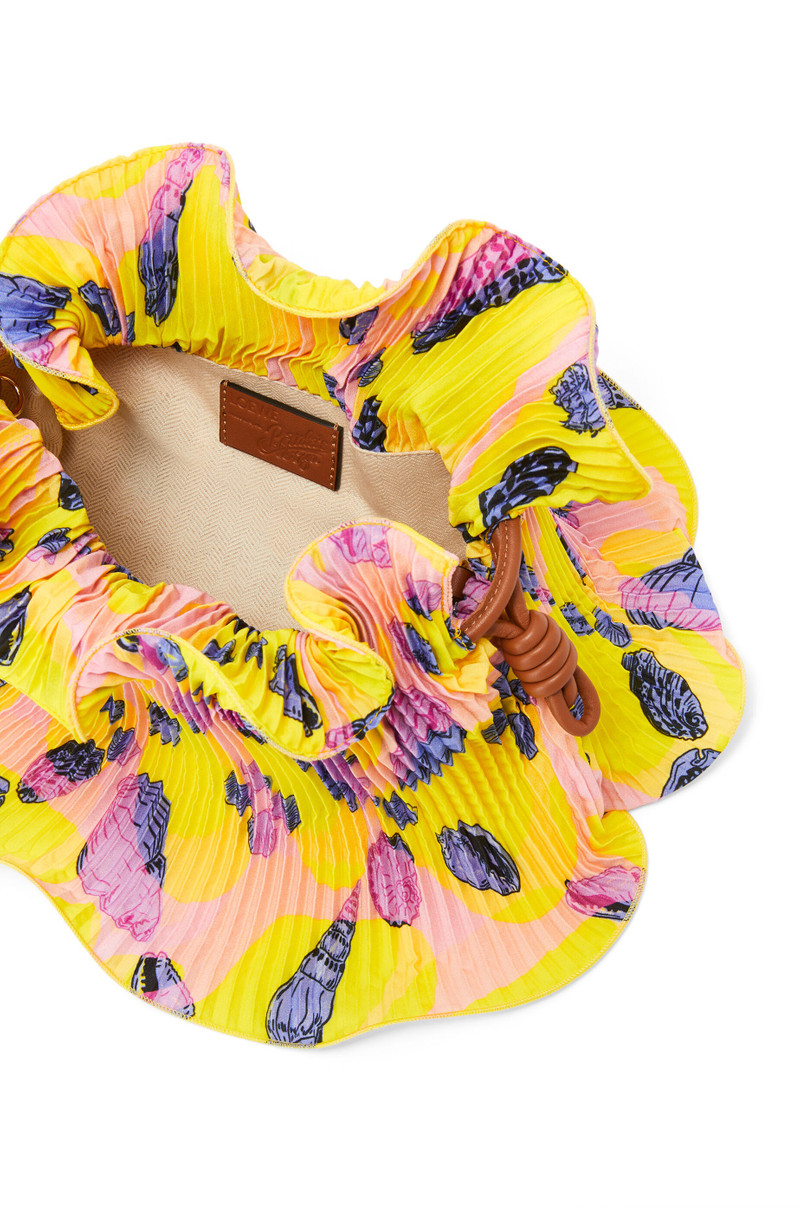 Mini Flamenco Clutch in textile and calfskin 5