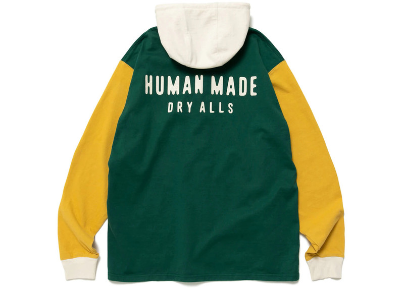 Human Made Human Made Hooded Rugby Shirt Green outlook