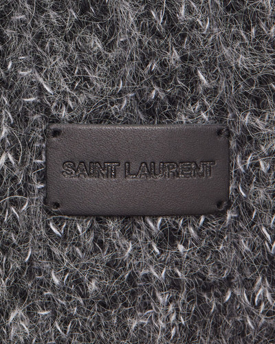 SAINT LAURENT knit signature scarf in wool and mohair outlook