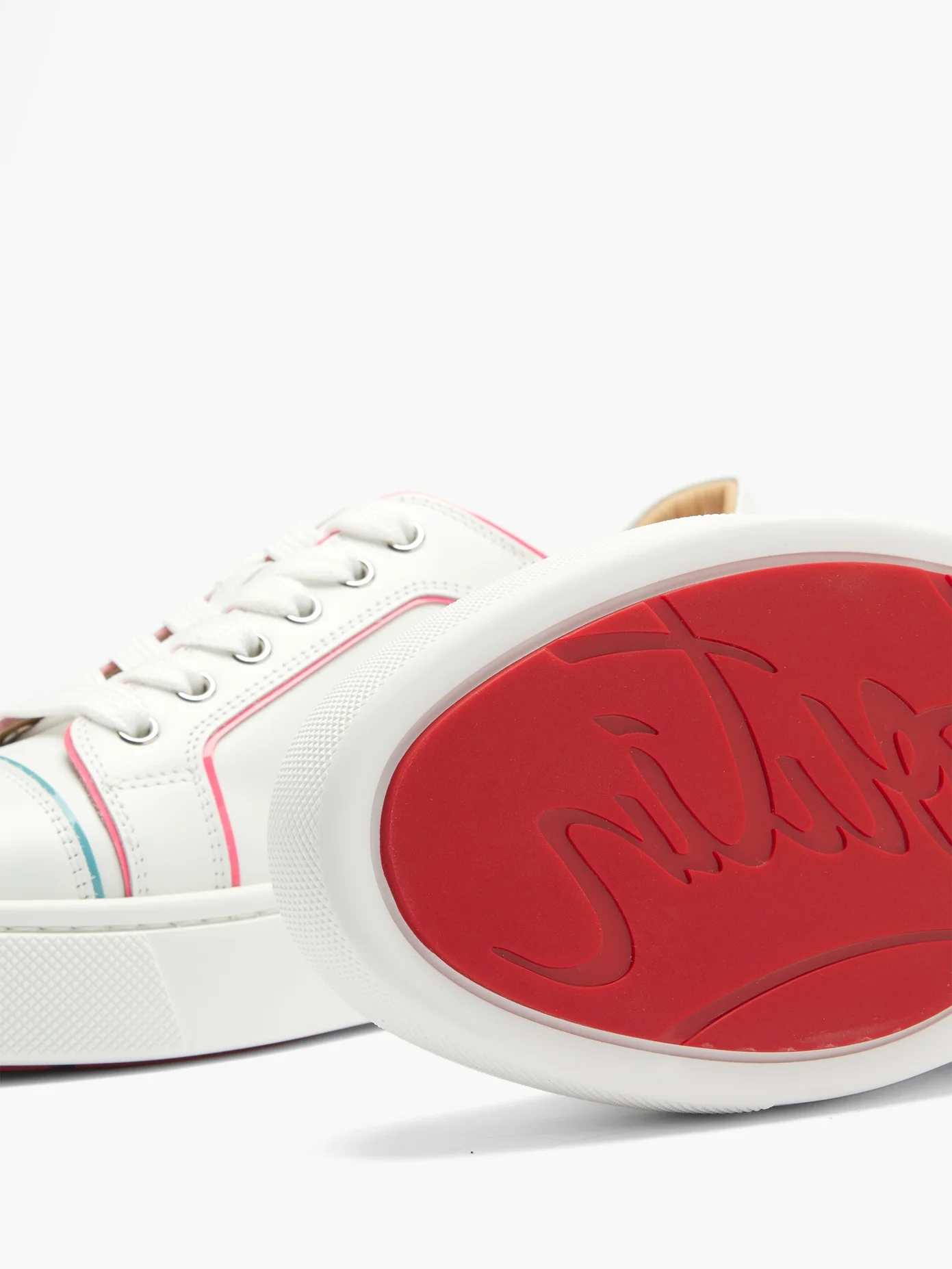 Vierissima painted-edge leather trainers - 6