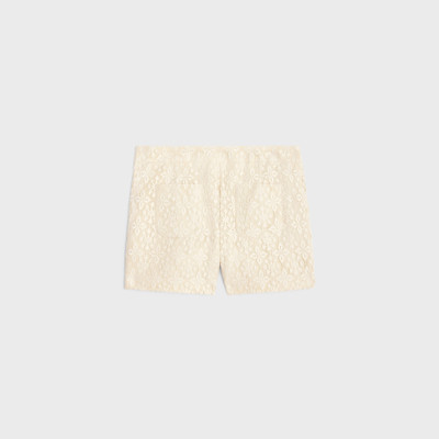 CELINE romy mini shorts in lace cotton outlook