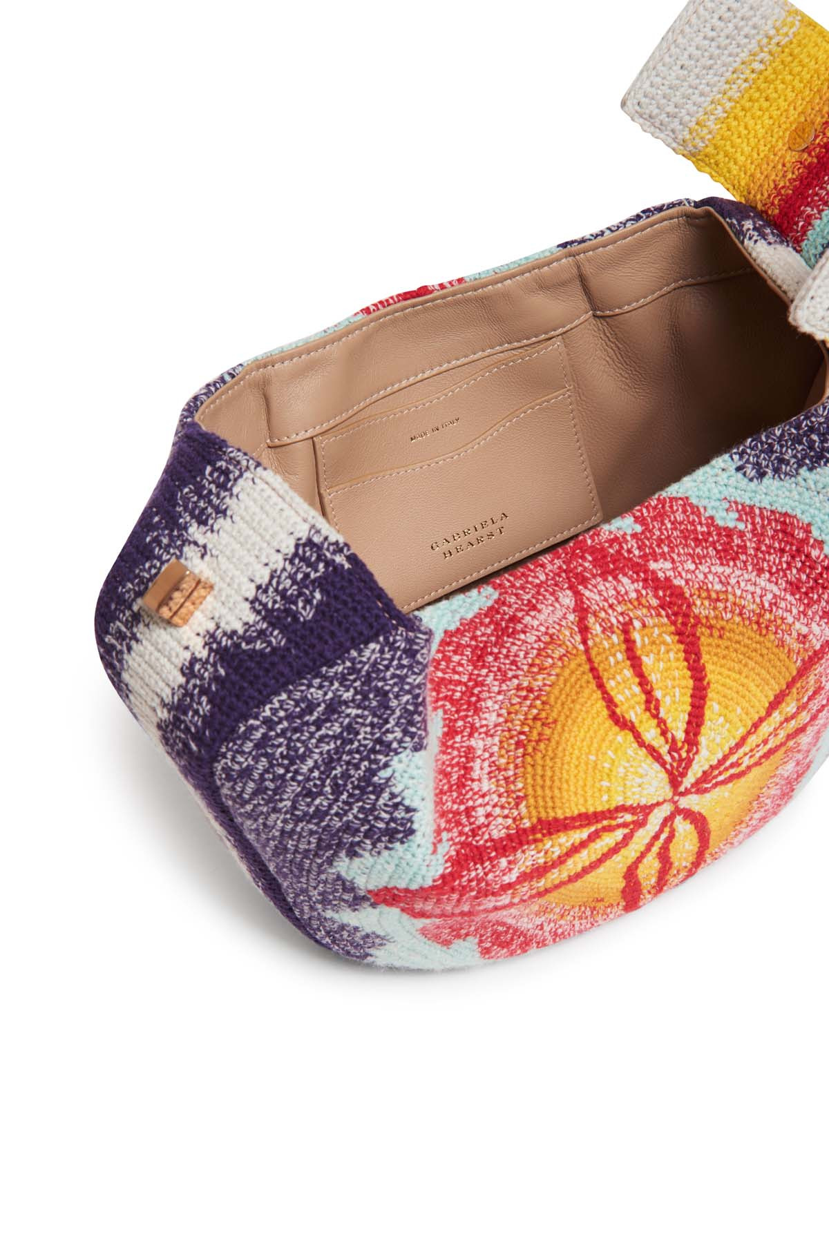 Nina Bag in Blue, Red & Orange Crochet - 4