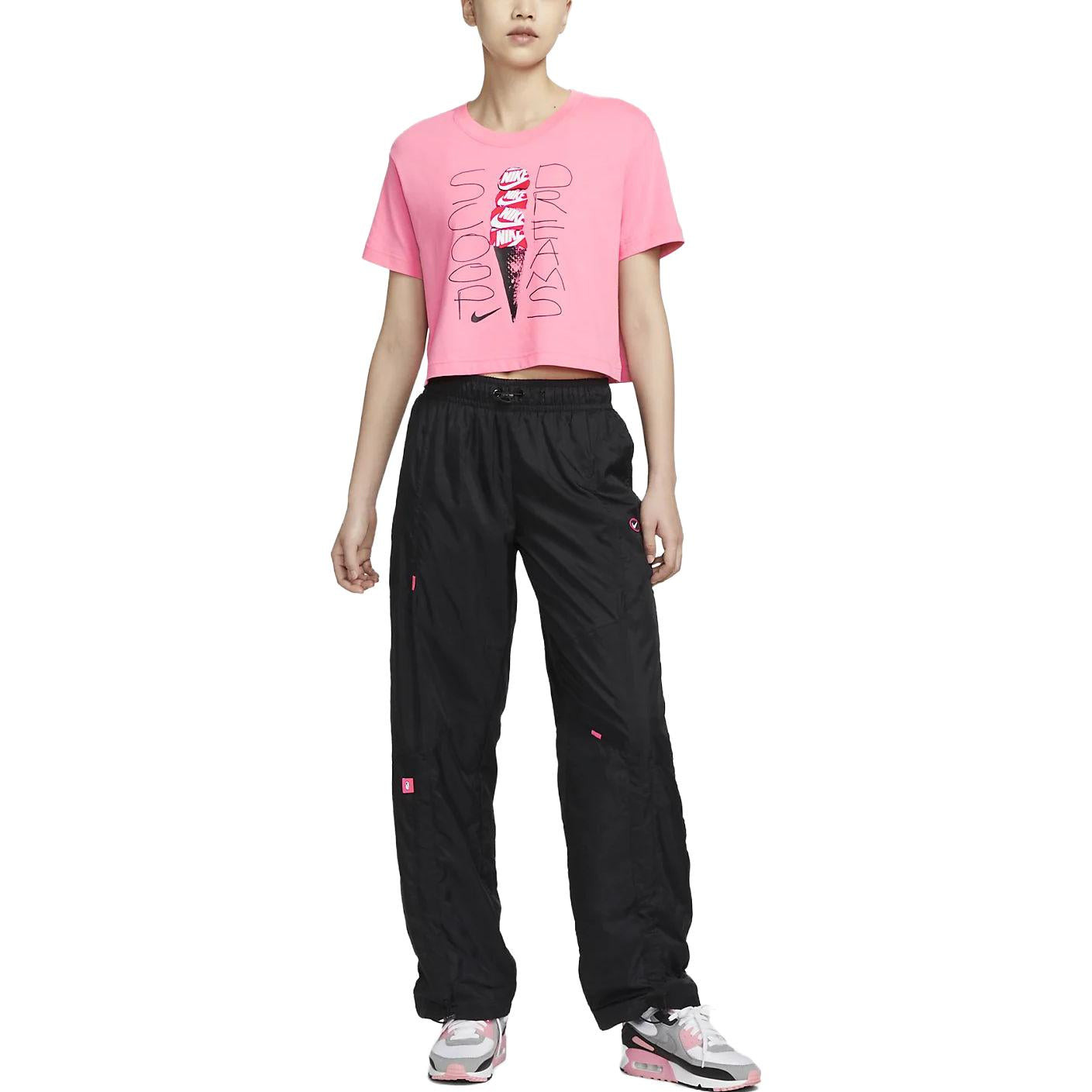 (WMNS) Nike Short Sleeve T-Shirt 'Pink' FB8110-611 - 3