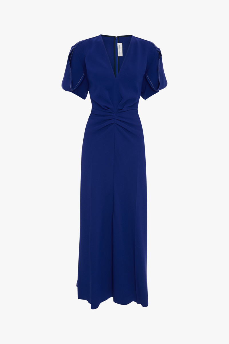 Eve Midi Dress In Bright Indigo 1