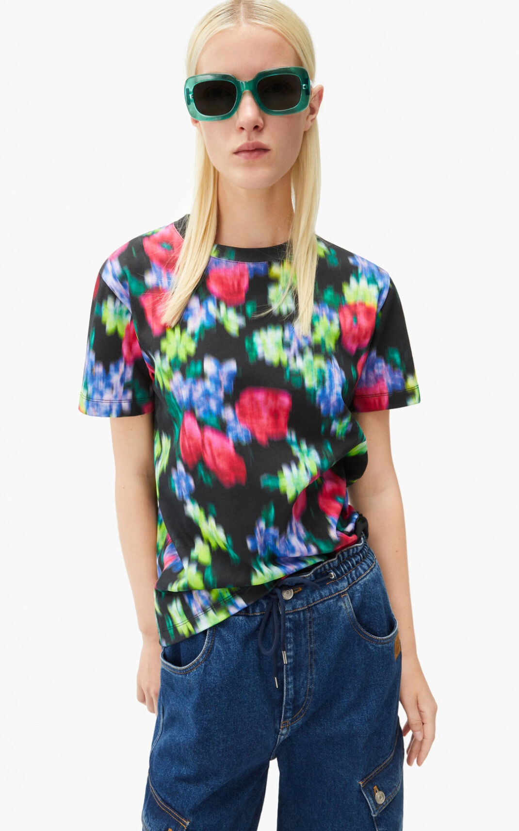 'Blurred Flowers' loose T-shirt - 2