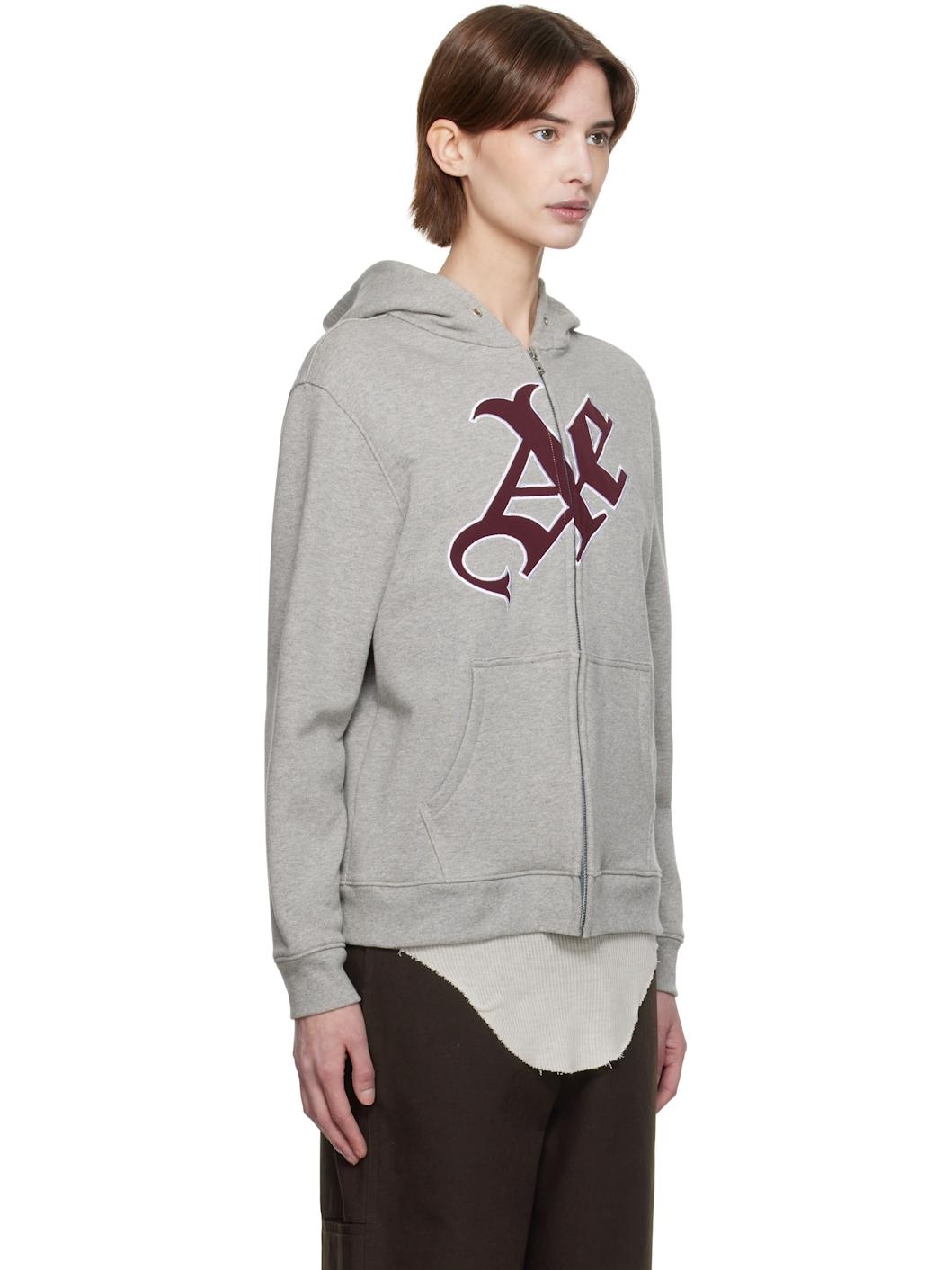 Gray 'AE' Hoodie - 2